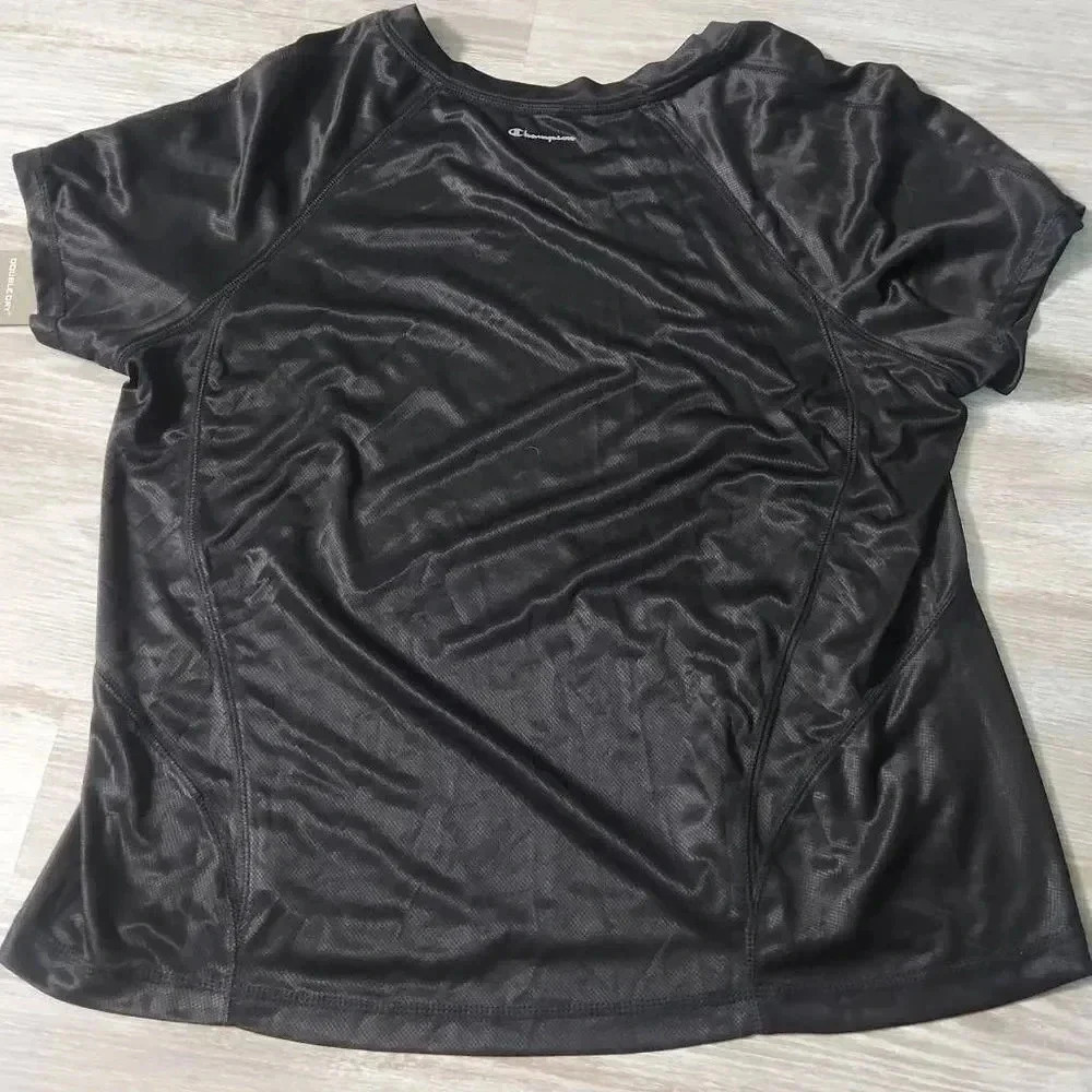 NWT Champion Double Dry V-Neck Tee Shirt - Picture 4 of 8